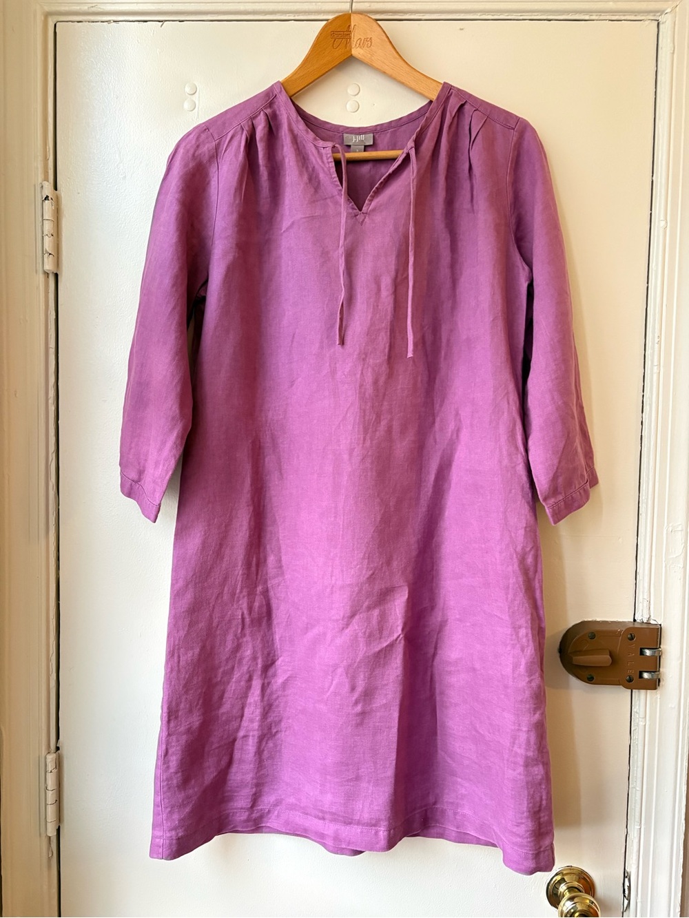 J. Jill 100% Linen Purple Tunic Shift Dress